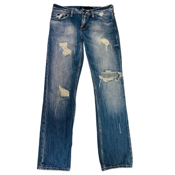 Guess Jeans Slim Straight, Distressed, destroyed, Men's 32, inseam 31 - Picture 1 of 6